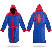 Spider-Man Blue-and-Red Hooded Cotton Bathrobe